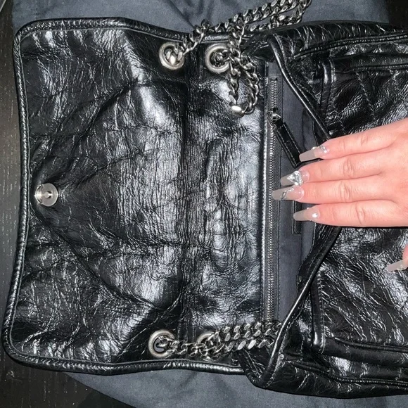 Yves Saint Laurent Bags Niki Medium Chain Bag In Crinkled